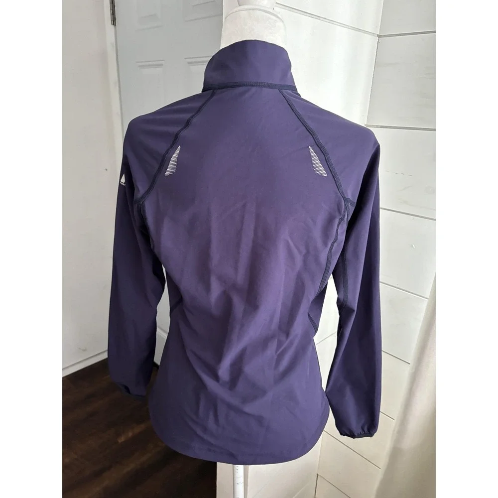 Eddie Bauer Jacket Womens Small Purple Softshell Windbreaker Full Zip Running